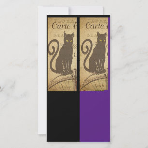Cartão Vintage Black Cat, Art, Bookmark Card