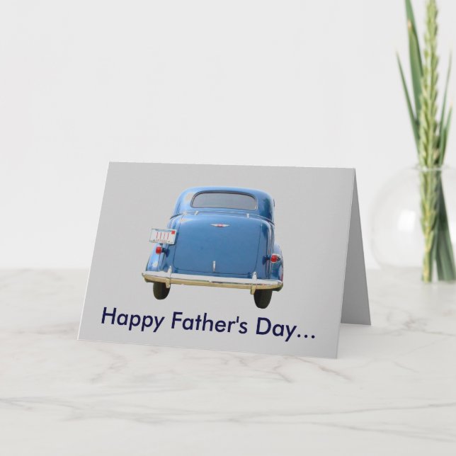 Cartão Vintage Blue Chevy Greeting Card (Frente)