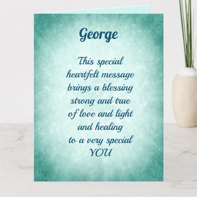 Cartão Vintage Blue stars adiciona nome (Frente)