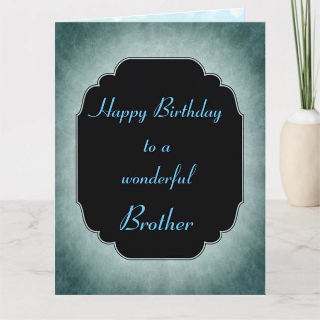 Cartão Vintage blue stars Birthday Brother (Frente)