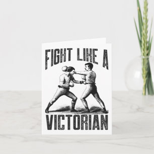 Cartão Vintage Boxingando Luta Como Um Boxer Vitoriano