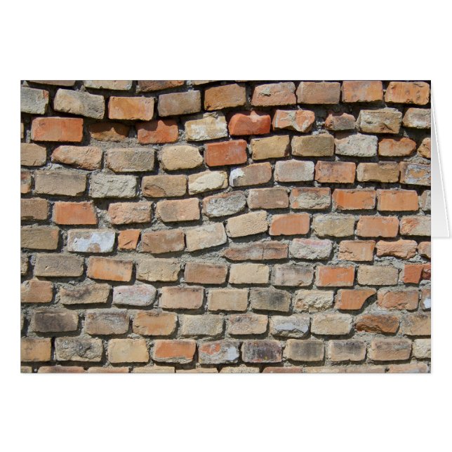 Cartão Vintage Brick Wall (Frente Horizontal)