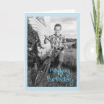 Cartão Vintage Brother Birthday<br><div class="desc">Galinheiro e bicicleta Vintage</div>