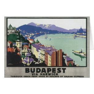 Cartão Vintage Budapest Hungria
