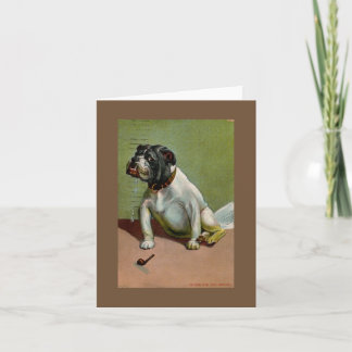 Cartão Vintage Bull Dog