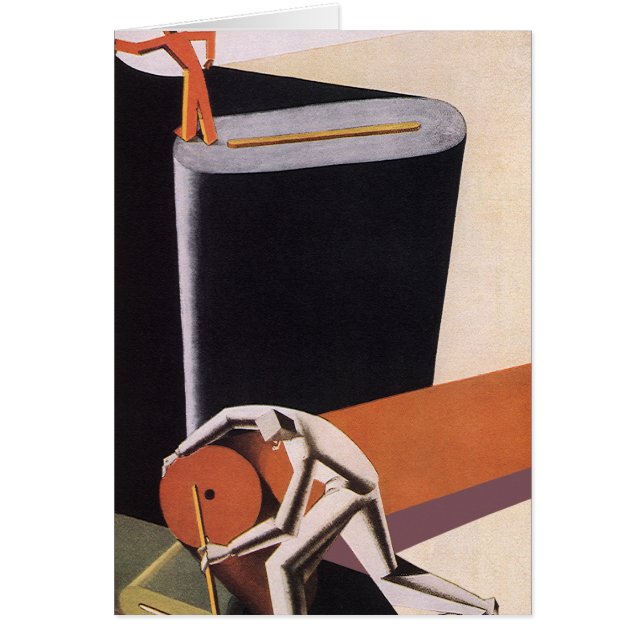 Cartão Vintage Business, Art Deco Tecidos e têxteis (Frente)