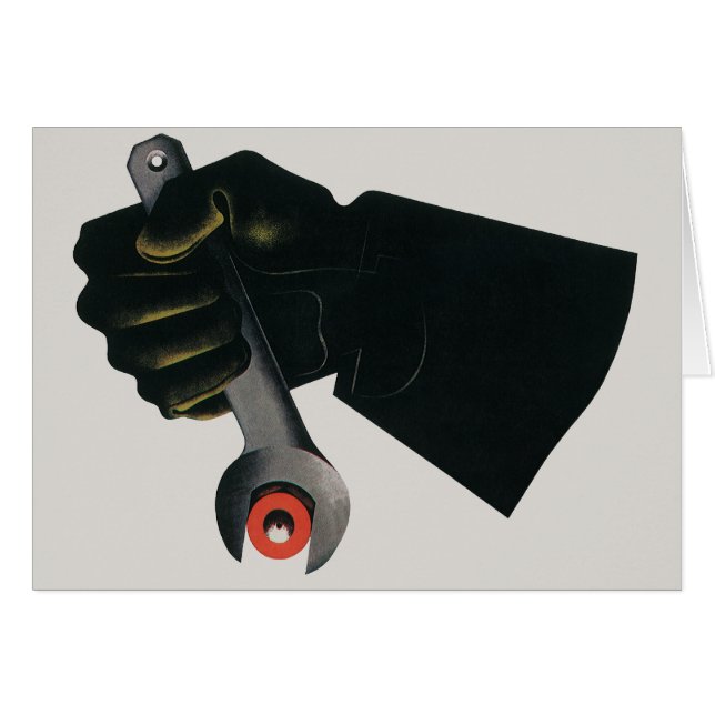 Cartão Vintage Business, Fabricante (Frente Horizontal)