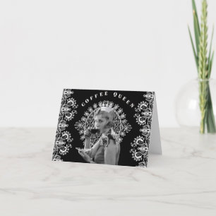 Cartão Vintage Café Queen-Notecard