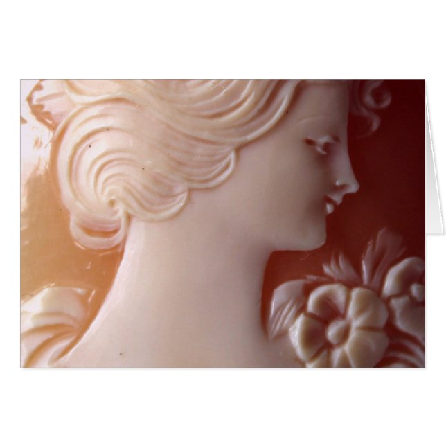 Cartão Vintage Cameo Women silhouette (Frente Horizontal)