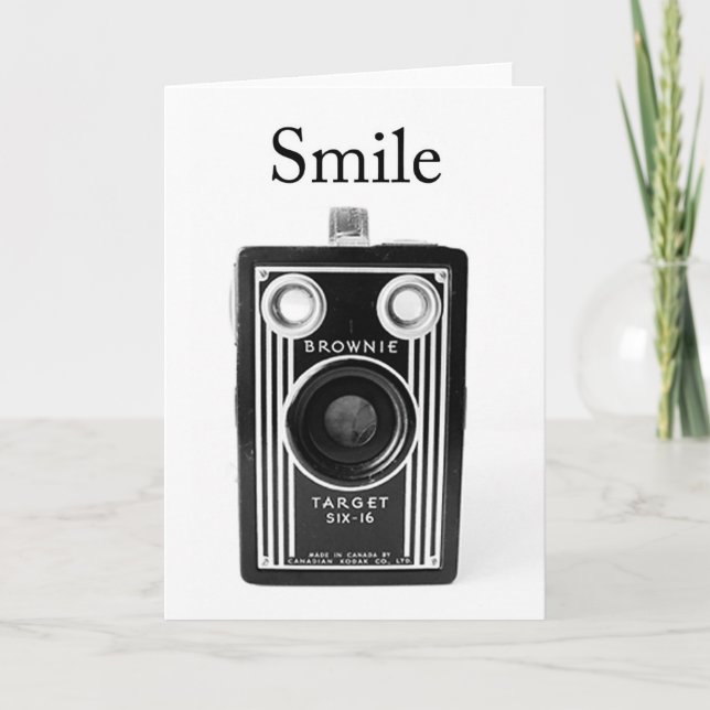 Cartão Vintage Camera Greeting Card (Frente)