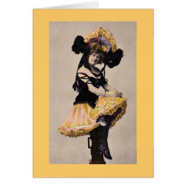 Cartão Vintage Cancan Mulher