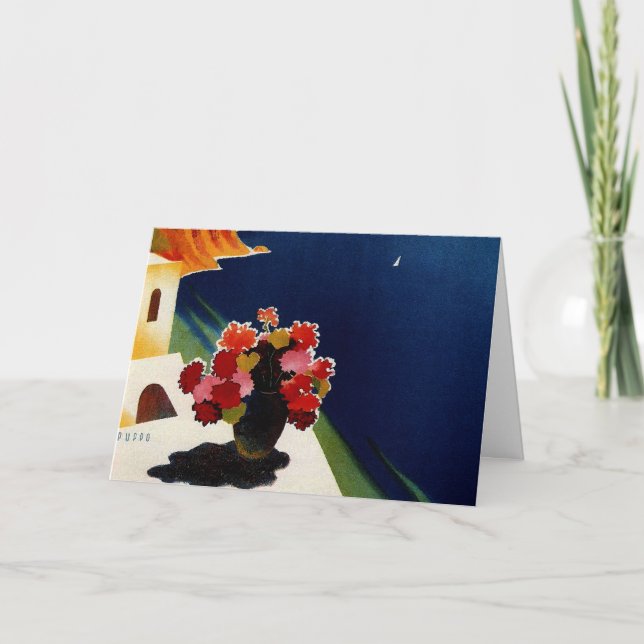 Cartão Vintage Capri Itália Viagem (Frente)