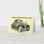 Cartão Vintage Car Edit Text Father Day Birthday Greeting<br><div class="desc">Any Vintage Car Lover will love this one! Change the text to suit your occasion.</div>
