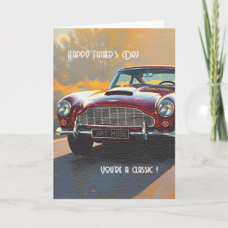Cartão Vintage Car Father's Day Card
