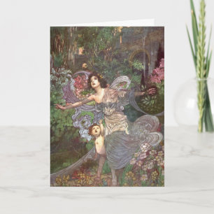 Cartão Vintage Charles Robinson, A Planta Sensível