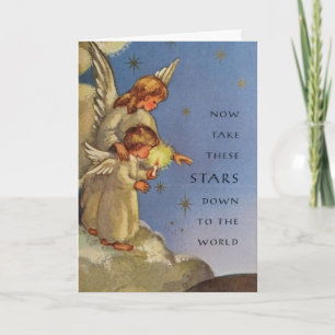Cartão Vintage - Christmas Stars in the Sky,