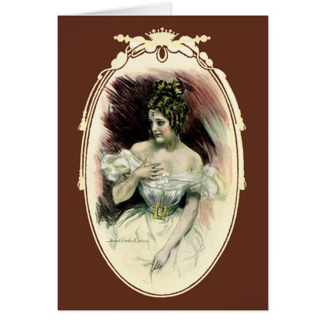 Cartão Vintage Christy Girl, Retrato Anterior Bridal (Frente)