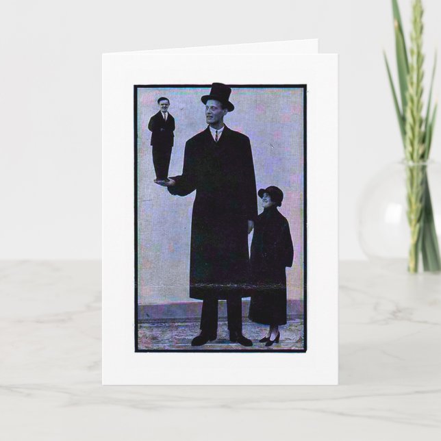 Cartão Vintage Circus Freak Funny Birthday Card (Frente)