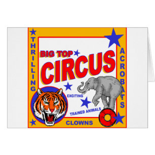 Cartão Vintage Circus Poster