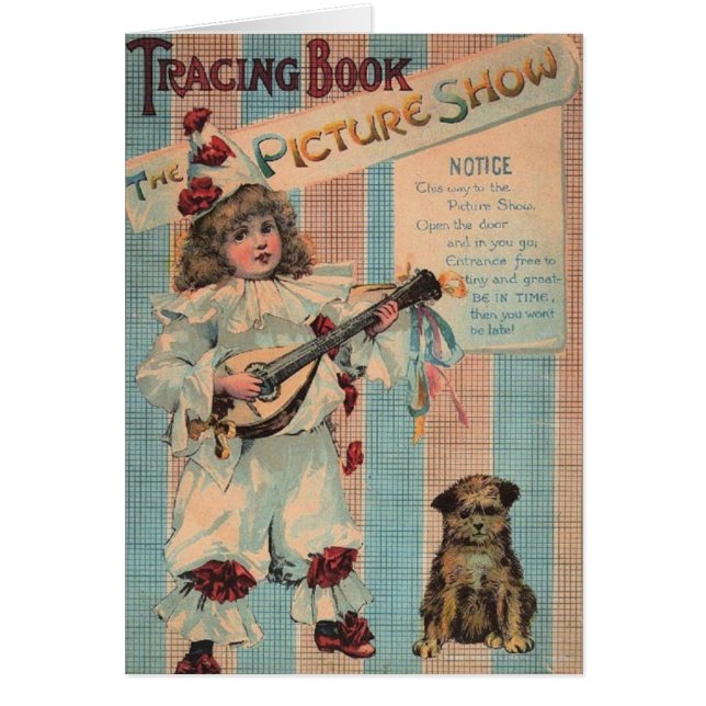 Cartão Vintage Clown Child (Frente)