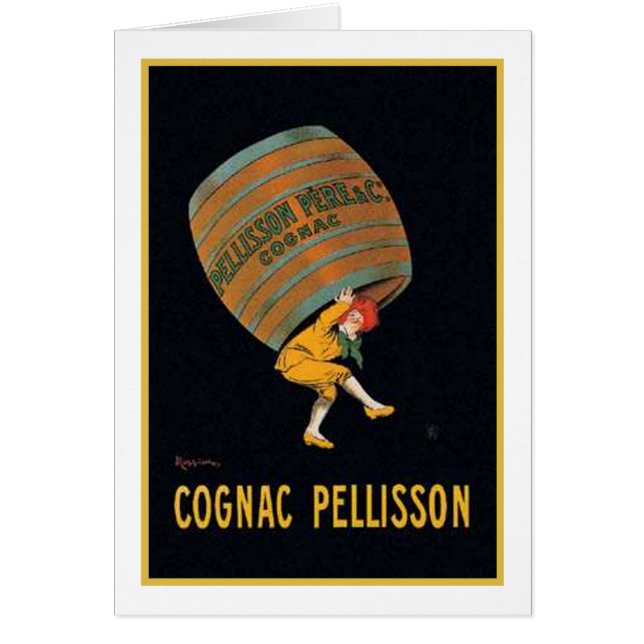 Cartão Vintage Cognac Pellisson (Frente)