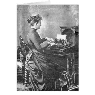 Cartão Vintage - coisas da agitação acima no escritóri