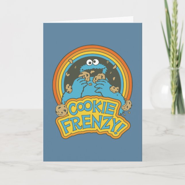 Cartão Vintage Cookie Monster | Cookie Frenzy (Frente)