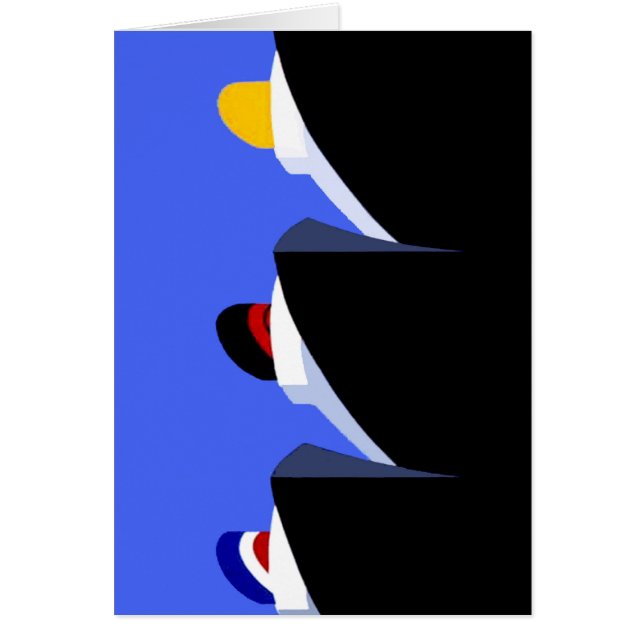 Cartão Vintage Cruise Ship Art Deco Poster (Frente)