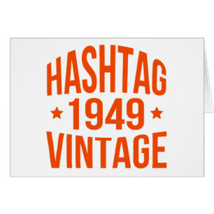 Cartão Vintage da Hashtag 1949