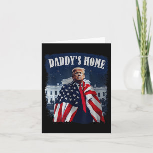Cartão Vintage Daddys Home 2024 Trump Leva a América de v