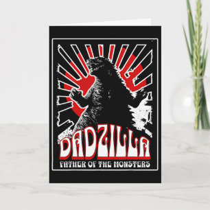 Cartão Vintage Dadzilla Pai Dos Monstros Dia Dos Pais