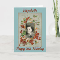 Vintage Daisy Butterfly Photo Birthday