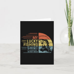 Cartão Vintage De Pesca Retrai Minha Camisa De Pesca Sort