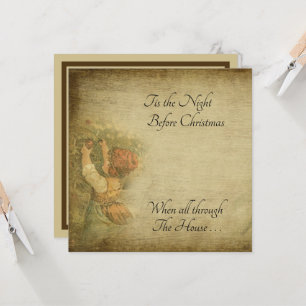 Cartão Vintage desolada Esta é a noite antes do Natal