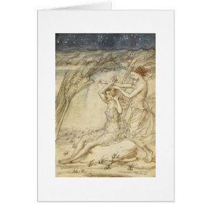 Cartão Vintage - deusas da água,