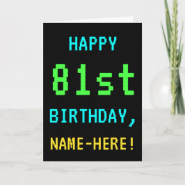 Cartão Vintage divertido/Retro Jogo de Vídeo Olhe para 81