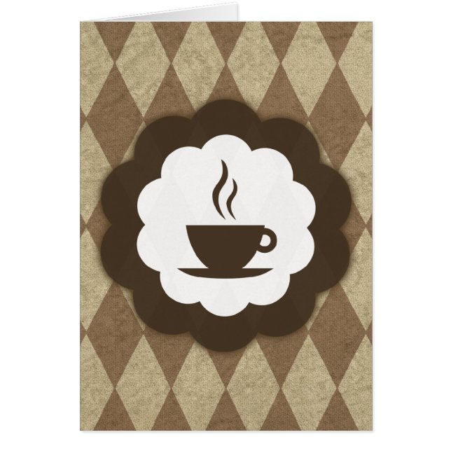 Cartão vintage do café (Frente)
