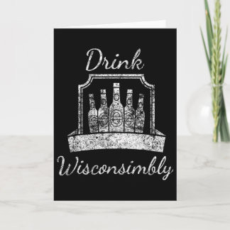 Cartão Vintage - Drink Wisconsimbly - St. Patrick's 