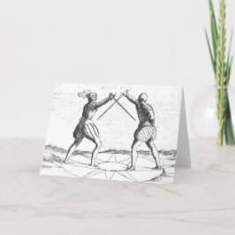 Cartão Vintage Dual Fencing Note Card