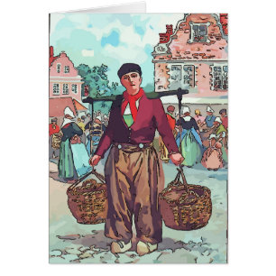 Cartão Vintage Dutch Man