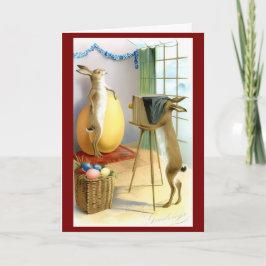 Cartão Vintage Easter Bunny Spring