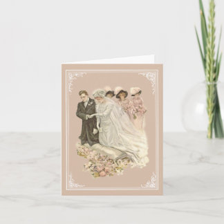 Cartão Vintage, Edwardian Wedding Notecard