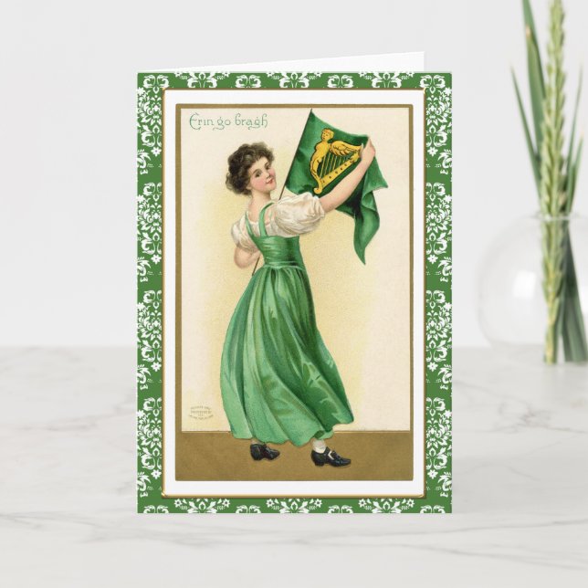 Cartão Vintage Erin Go Bragh (Frente)
