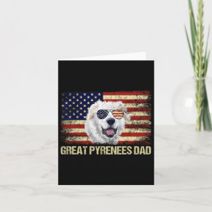 Cartão Vintage Excelente Pirenéus Pai American Flag Usa 4