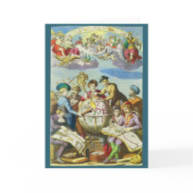 Vintage Explorers com Mapa do Globo Antigo, 1542