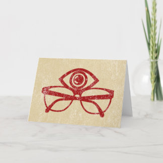 Cartão Vintage Eye & Eyeglass