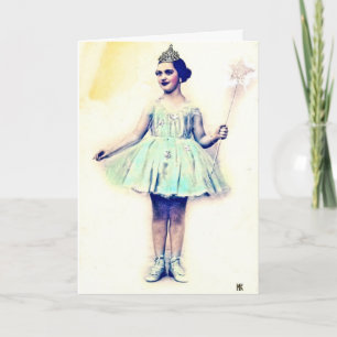 Cartão Vintage Fairy Princess Birthday Card