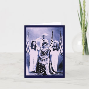 Cartão Vintage Família Patriótica