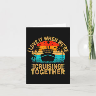 Cartão Vintage Family Matage Casal Cruise Ship Cruisin