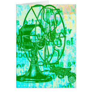 Cartão Vintage Fan